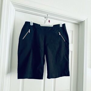 Pennington Sz 18 Black Shorts with Zipper Pockets Stretch Women’s